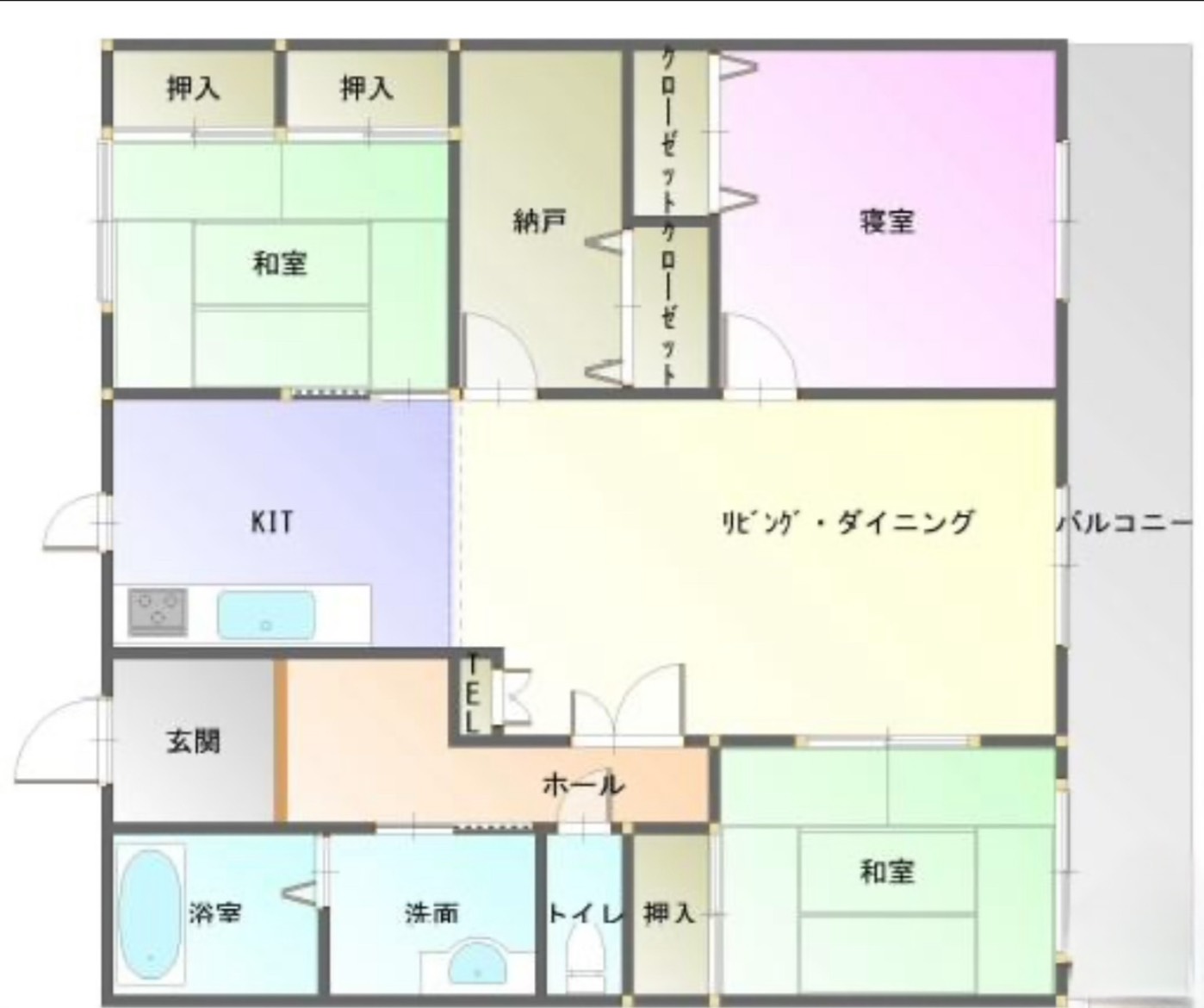 【物件番号1216】山口県山口市若宮町4LDKのオ－ル電化のマンション！
